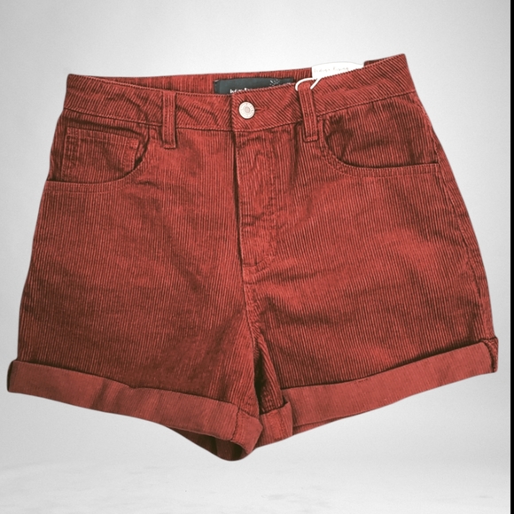 Rusty Red Corduroy Indigo Rising Cuffed Shorts. Multiple sizes! - Picture 3 of 6
